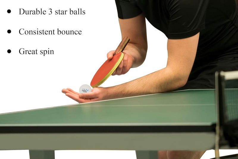 MAPOL 200 Count Table Tennis Balls, 3 Star Advanced Training Ball, Bulk Ping Pong Balls for Indoor & Outdoor Sports - Image 2